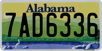 AL license plate 7AD6336