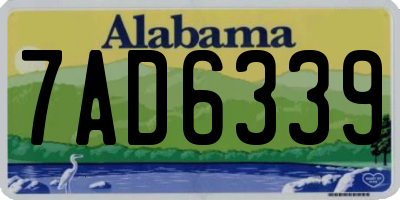 AL license plate 7AD6339