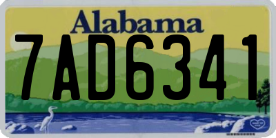 AL license plate 7AD6341