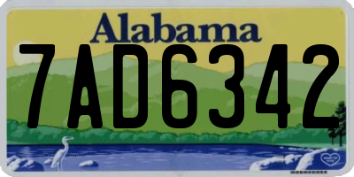 AL license plate 7AD6342
