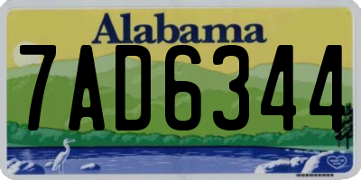 AL license plate 7AD6344