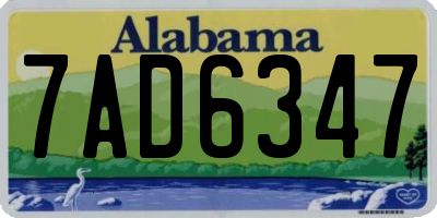 AL license plate 7AD6347
