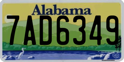 AL license plate 7AD6349