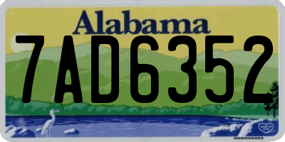 AL license plate 7AD6352