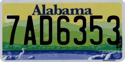 AL license plate 7AD6353
