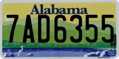 AL license plate 7AD6355