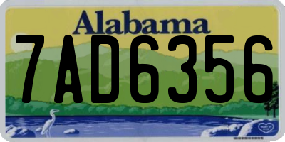 AL license plate 7AD6356