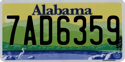 AL license plate 7AD6359