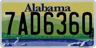 AL license plate 7AD6360