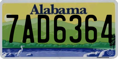AL license plate 7AD6364