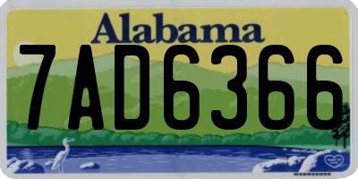 AL license plate 7AD6366