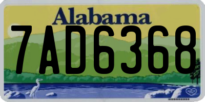 AL license plate 7AD6368