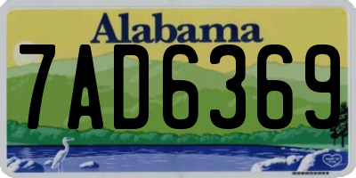 AL license plate 7AD6369