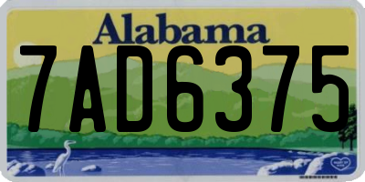 AL license plate 7AD6375