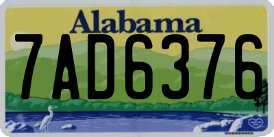AL license plate 7AD6376