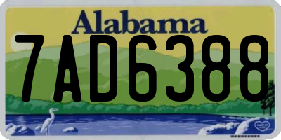AL license plate 7AD6388