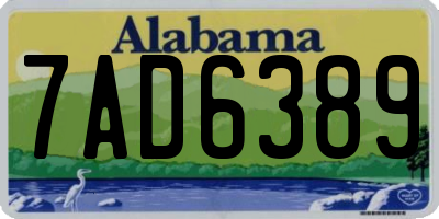 AL license plate 7AD6389