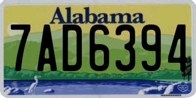 AL license plate 7AD6394