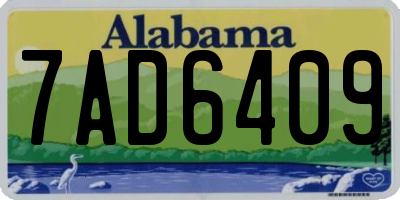 AL license plate 7AD6409