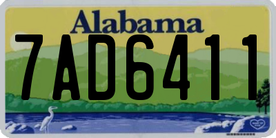 AL license plate 7AD6411