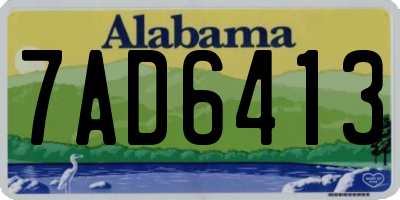 AL license plate 7AD6413