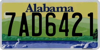 AL license plate 7AD6421