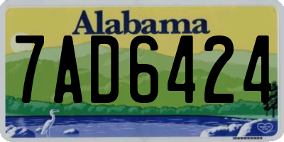 AL license plate 7AD6424