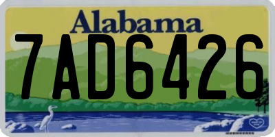 AL license plate 7AD6426