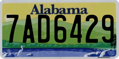 AL license plate 7AD6429