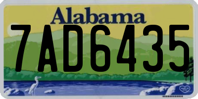 AL license plate 7AD6435