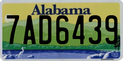 AL license plate 7AD6439