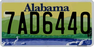 AL license plate 7AD6440