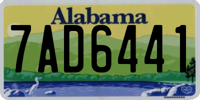AL license plate 7AD6441