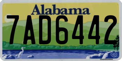 AL license plate 7AD6442