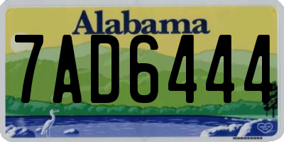 AL license plate 7AD6444
