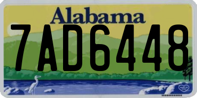 AL license plate 7AD6448