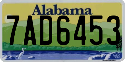 AL license plate 7AD6453