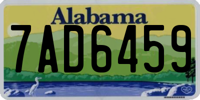 AL license plate 7AD6459