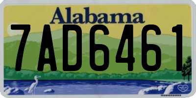 AL license plate 7AD6461