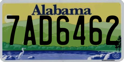 AL license plate 7AD6462