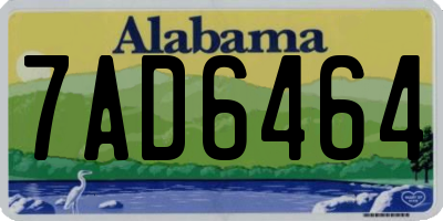 AL license plate 7AD6464