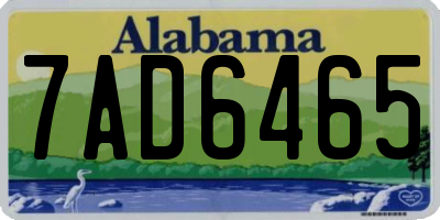 AL license plate 7AD6465