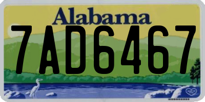 AL license plate 7AD6467