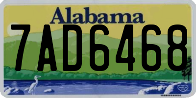 AL license plate 7AD6468