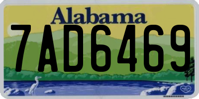 AL license plate 7AD6469