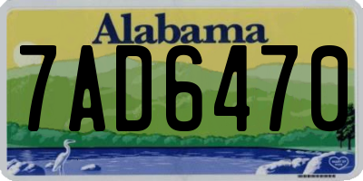 AL license plate 7AD6470