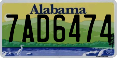 AL license plate 7AD6474