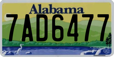 AL license plate 7AD6477