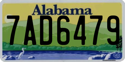 AL license plate 7AD6479