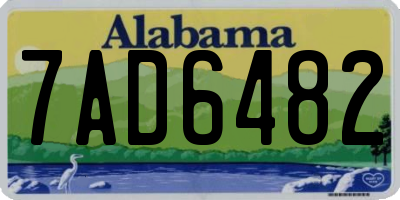 AL license plate 7AD6482